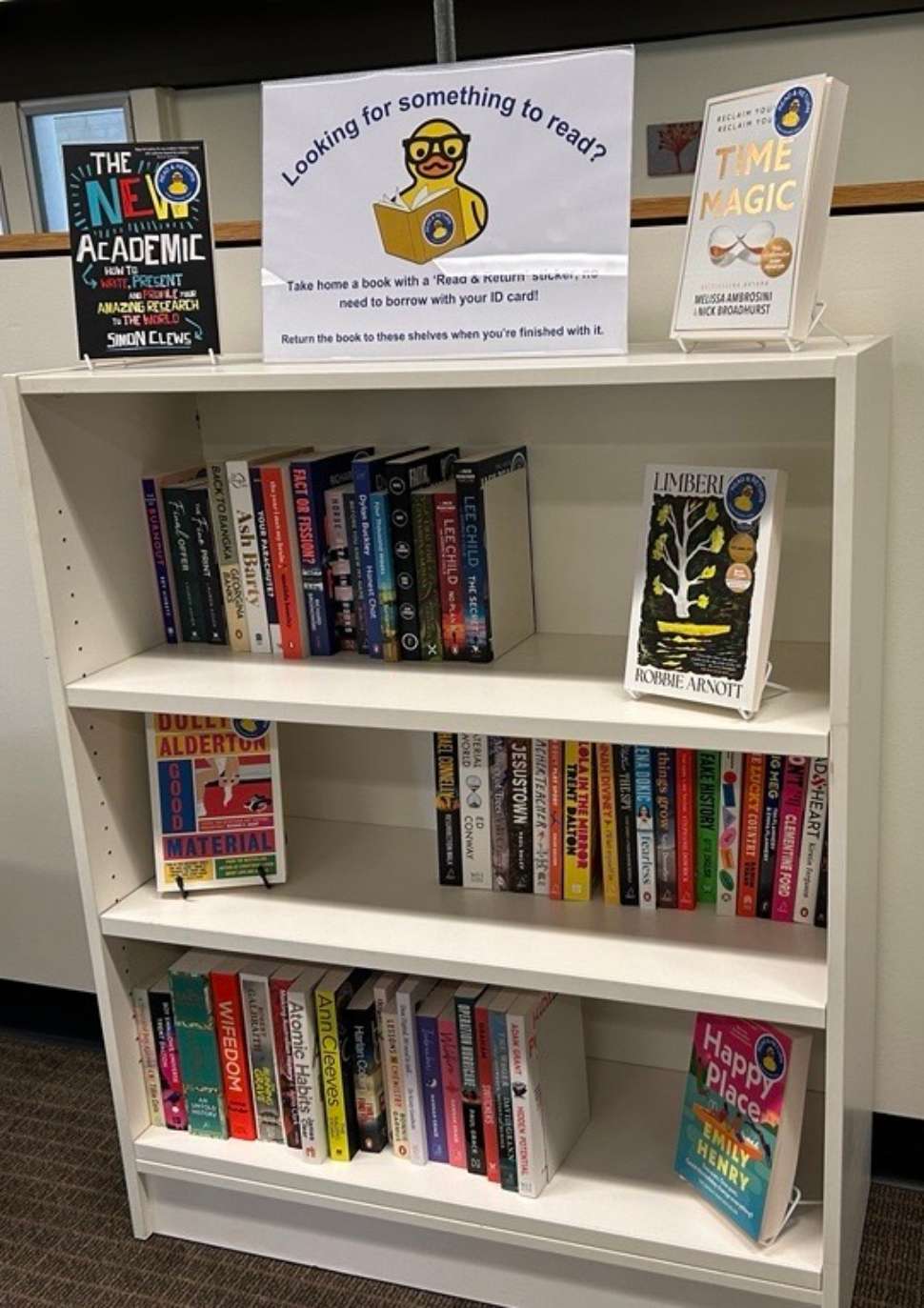 shelf with books on it