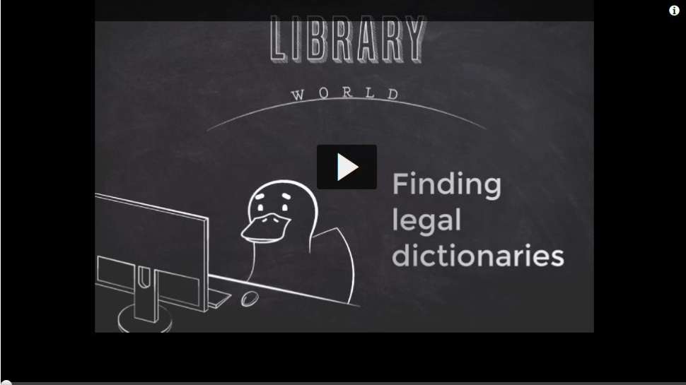 Video - finding legal dictionaries