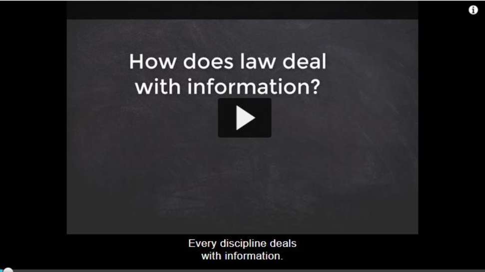 How does the law deal with information?